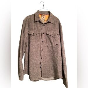 Relwen Workshirt Button Up Long Sleeve Shirt Grey Size XL